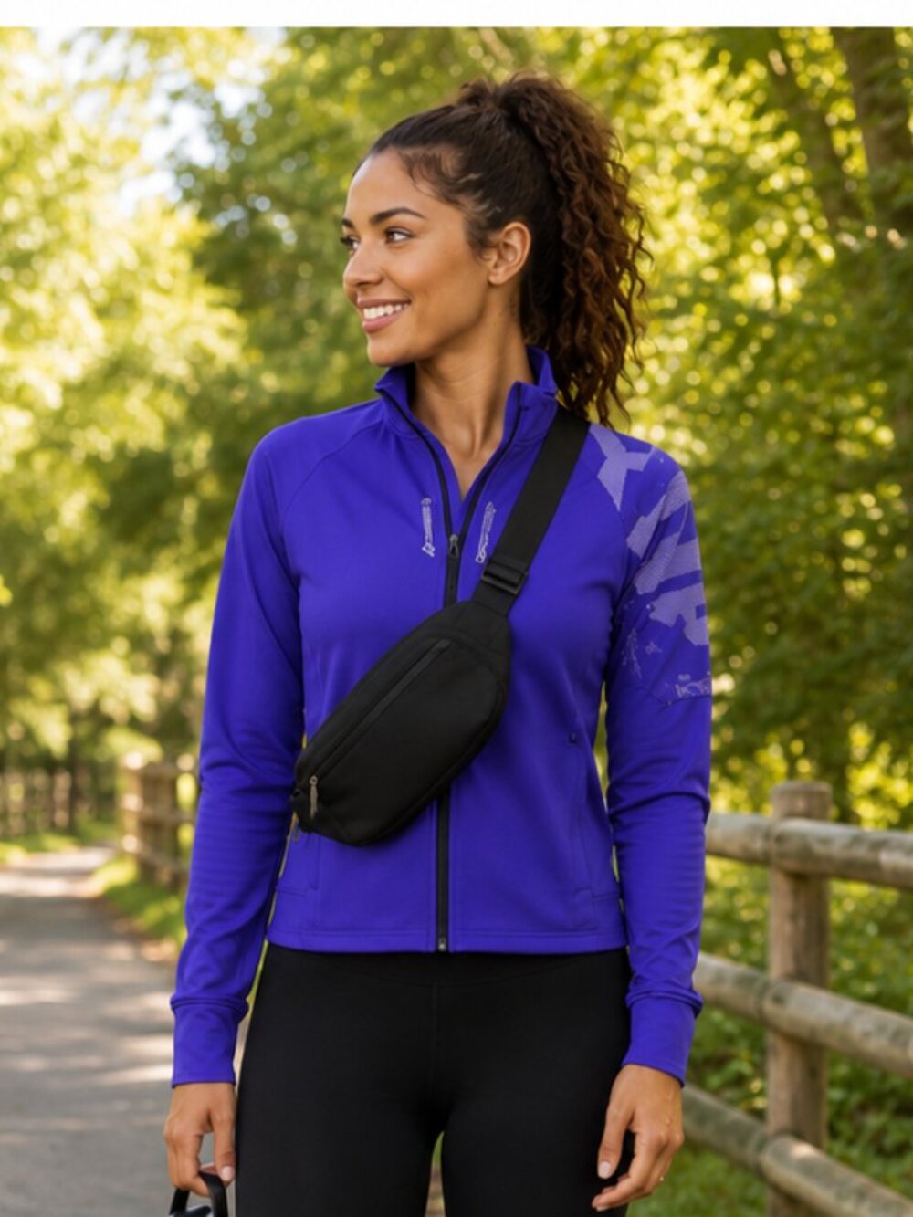 Reebok PlayDry Purple Full Zip Athletic Jacket S Thumbhole Activewear